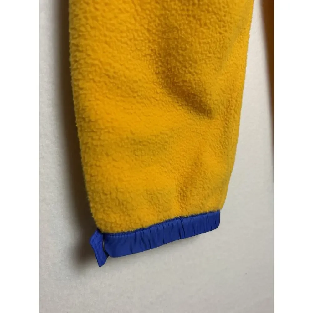 The North Face Colorblock Fleece Jogger Side Zipper Yellow Pants Men's Size L